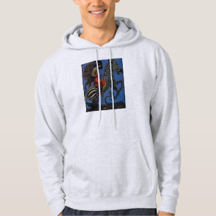 Vintage-Zebra-Art-Nouveau-Frau Hoodie
