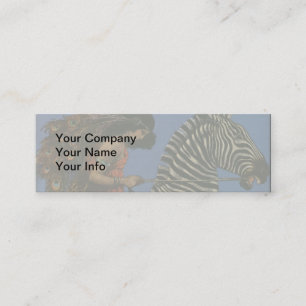 Vintage-Zebra Art Nouveau Frau Life 1922 Mini Visitenkarte