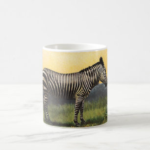 Vintage-Zebra in der afrikanischen Savanne, Wildti Kaffeetasse