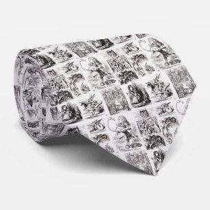 Vintage Zeichen aus der Alice im Wunderland Krawatte