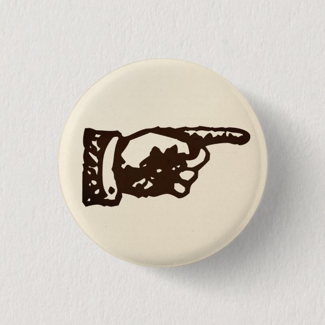 Vintage Zeigefinger - hell Button (Vorderseite)