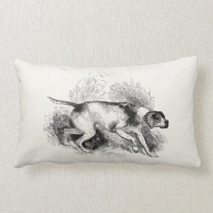 Vintage Zeiger-Jagd-Hunde1800s Zeiger-Hunde Lendenkissen