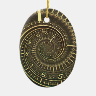 Vintage Zeitmaschine Keramik Ornament