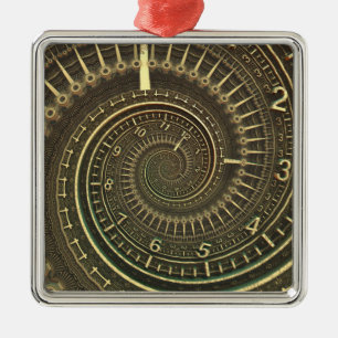 Vintage Zeitmaschine Ornament Aus Metall