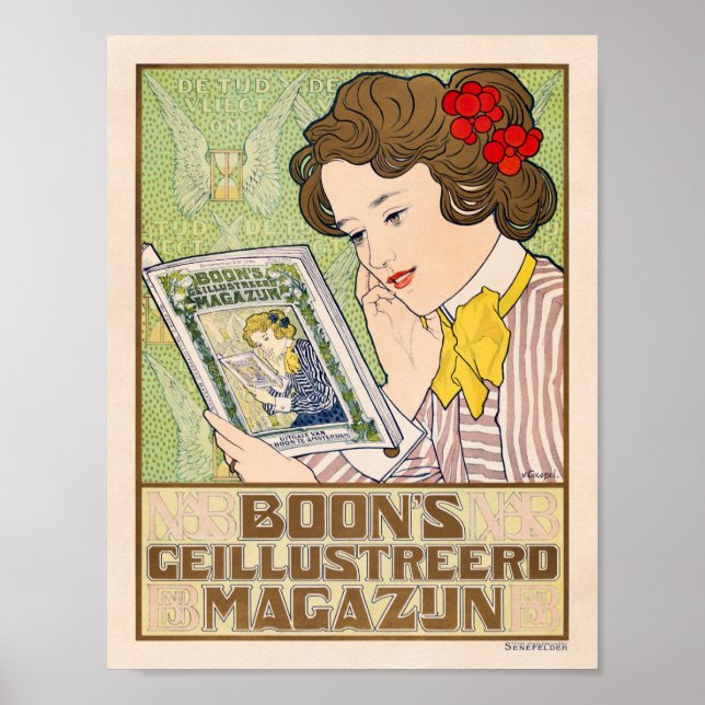 Vintage Zeitschrift Werbung von Caspel Poster (Vorne)
