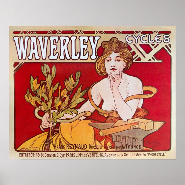 Vintage Zeitschriftenabdeckung/Werbeplakat Poster (Vorne)