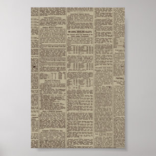 Vintage Zeitung 1902 Poster