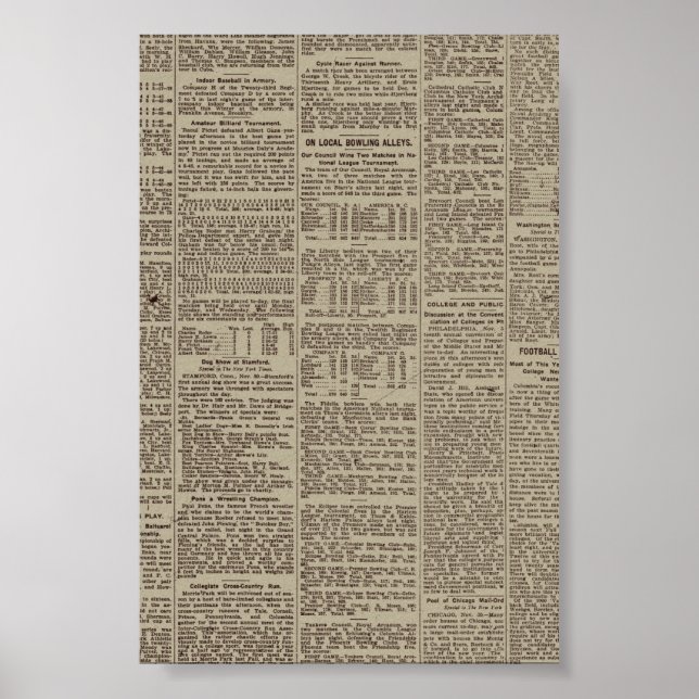 Vintage Zeitung 1902 Poster (Vorne)