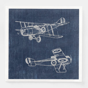 Vintage Zeitung "Airplane Art" Serviette