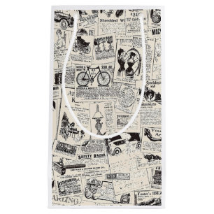 Vintage Zeitung Kleine Geschenktüte