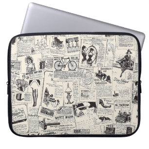 Vintage Zeitung Laptopschutzhülle