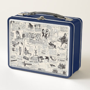 Vintage Zeitung Metall Brotdose