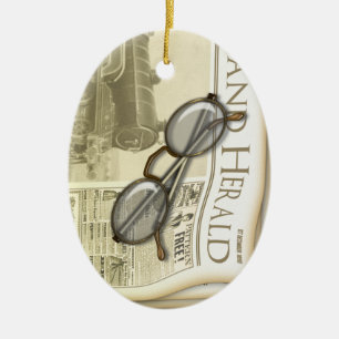 Vintage-Zeitung Personalisierter Weihnachtsschmuck