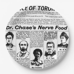 Vintage Zeitung Toronto-Leute Pappteller
