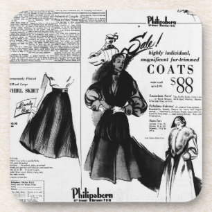 Vintage Zeitung vom 26. Oktober 1951 Getränkeuntersetzer