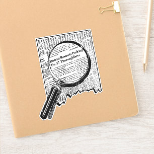 Vintage-Zeitungs-Ermittler-Aufkleber Aufkleber