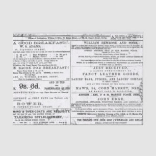 Vintage Zeitungsanzeige Seidenpapier
