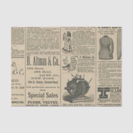 Vintage Zeitungsanzeige Seidenpapier