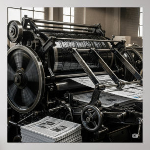 Vintage Zeitungspresse Poster