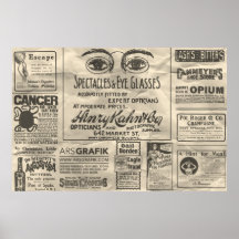 Vintage Zeitungswerbung Poster 60x40 kann kleiner