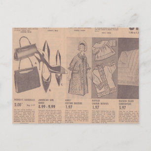 Vintage Zeitungswerbung Postkarte