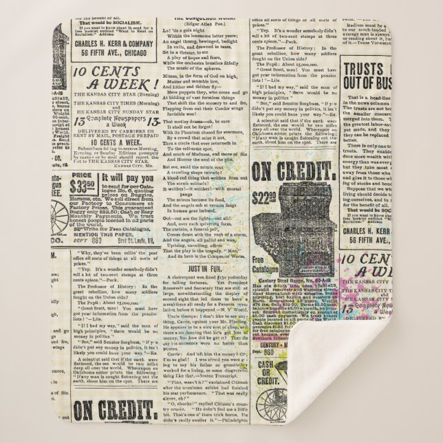 Vintage Zeitungswerbung Sherpadecke (Vorderseite)