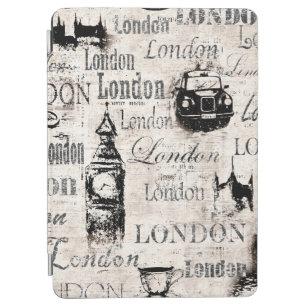 Vintage Zeitungszeitung London Grunge Collage  iPad Air Hülle