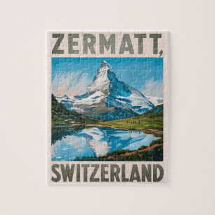 Vintage Zermatt Schweiz Matterhorn  Puzzle