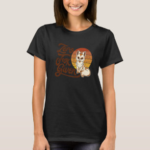 Vintage Zero Fuchs Gegeben Wortspiel Tier Flausc T-Shirt