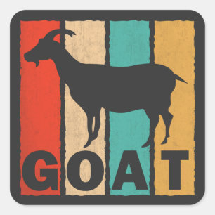 Vintage Ziege Lover Retro Style Ziege Quadratischer Aufkleber