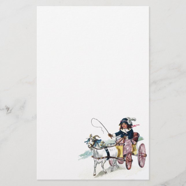 Vintage Ziege und Buggy Briefpapier (Vorderseite)
