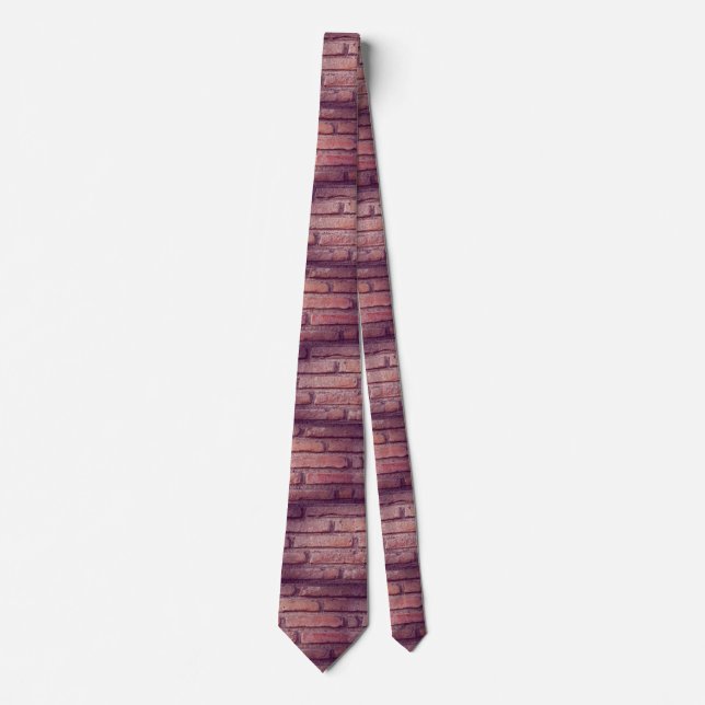 Vintage Ziegelmauer Muster Rustikaler Necktie - Ei Krawatte (Vorderseite)