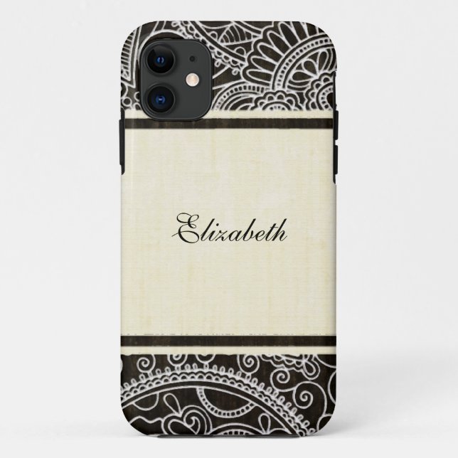Vintage Zierflora 4 Case-Mate iPhone Hülle (Rückseite)