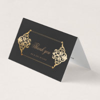 Vintage Ziergegenstände Imitate Goldfolie Danke Ka