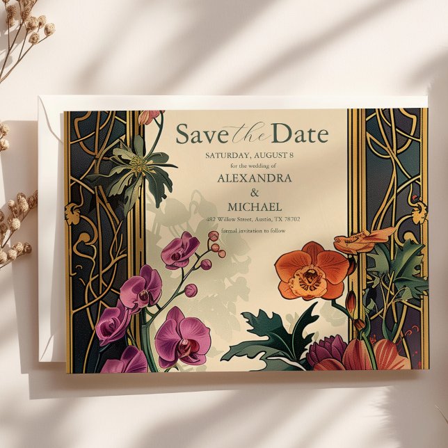 Vintage Zierpflanzenhochzeit Save The Date (Von Creator hochgeladen)