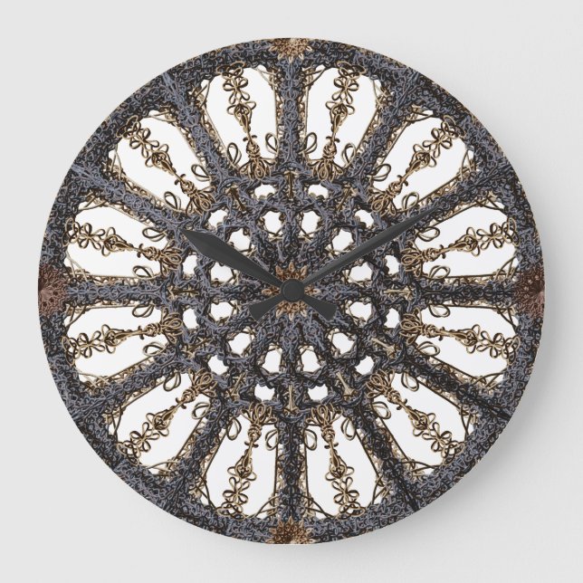 Vintage Zieruhr im gotischen Stil Große Wanduhr (Vorderseite)