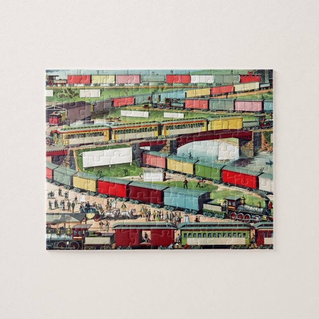 Vintage Zig-zag-Reisen Puzzle (Horizontal)