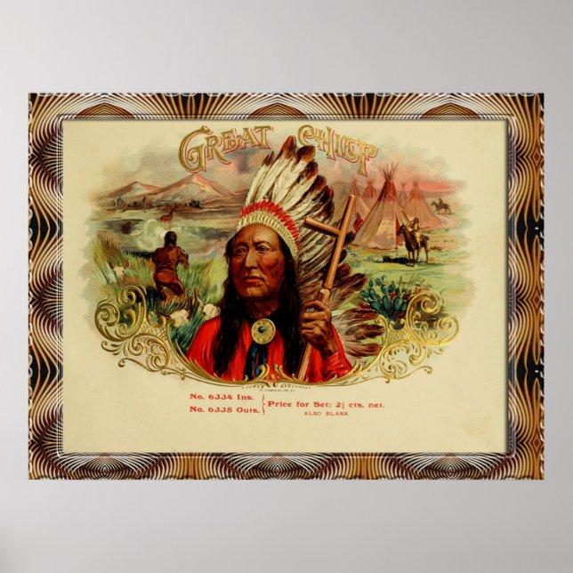 Vintage Zigarrenboxen Poster (Vorne)