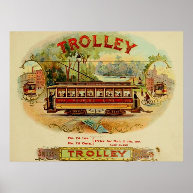 Vintage Zigarrenboxen Poster (Vorne)