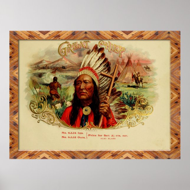 Vintage Zigarrenboxen Poster (Vorne)