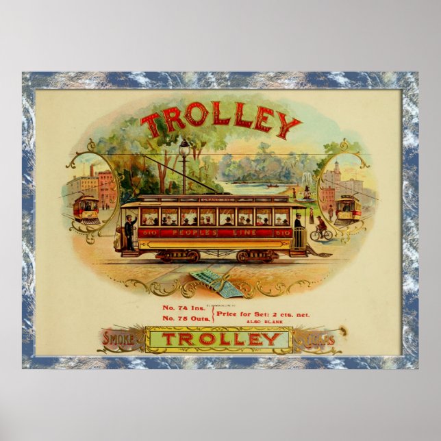 Vintage Zigarrenboxen Poster (Vorne)