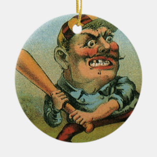 Vintage Zigarrenetikett, Sports Baseball Tansill P Keramikornament