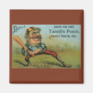 Vintage Zigarrenetikett, Sports Baseball Tansill P Magnet