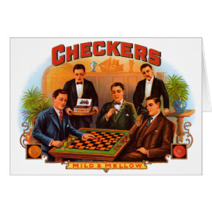 Vintage-Zigarrenetiketten-Kunst, Checkers Mild und