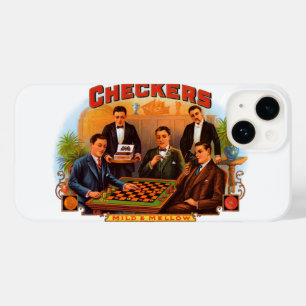Vintage-Zigarrenetiketten-Kunst, Checkers Mild und Case-Mate iPhone 14 Hülle
