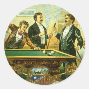 Vintage-Zigarrenetiketten-Kunst, Club Friends Bill Runder Aufkleber