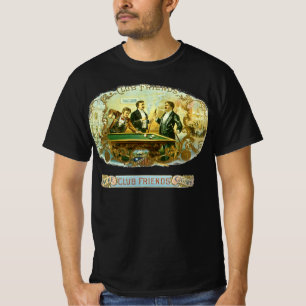 Vintage-Zigarrenetiketten-Kunst, Club Friends Bill T-Shirt
