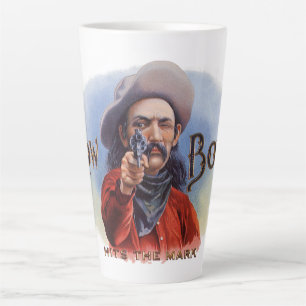 Vintage-Zigarrenetiketten-Kunst, Cowboy trifft ins Milchtasse