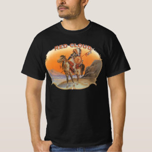 Vintage-Zigarrenetiketten-Kunst, Indianerhäuptling T-Shirt