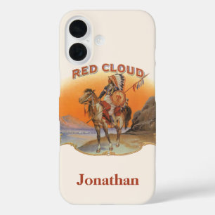 Vintage-Zigarrenetiketten-Kunst, Rothcloud-Indiane iPhone 16 Hülle